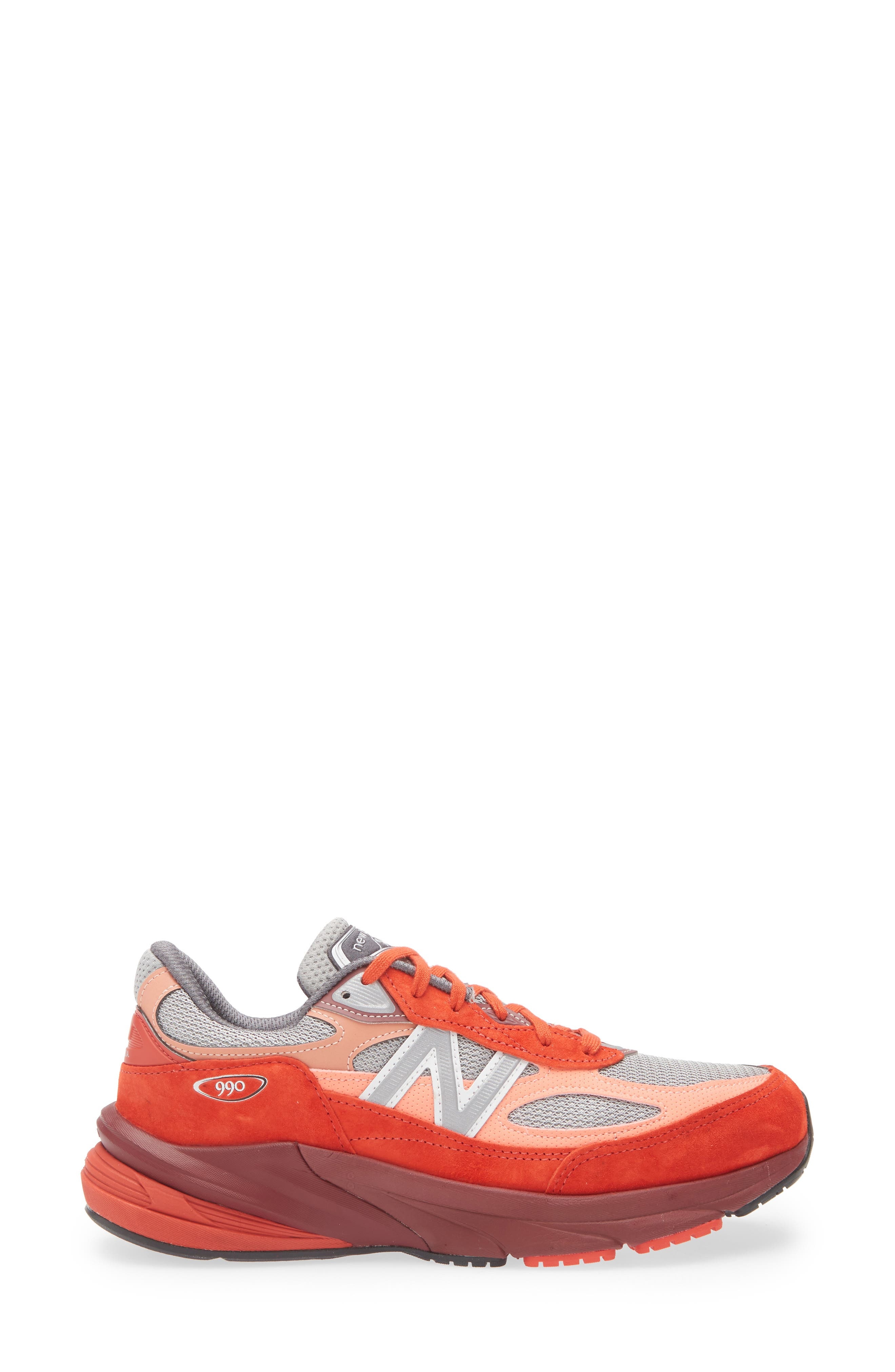 New Balance Gender Inclusive Made in USA 990 v6 Sneaker in Molten Lava/Monarch Burgundy at Nordstrom - 3