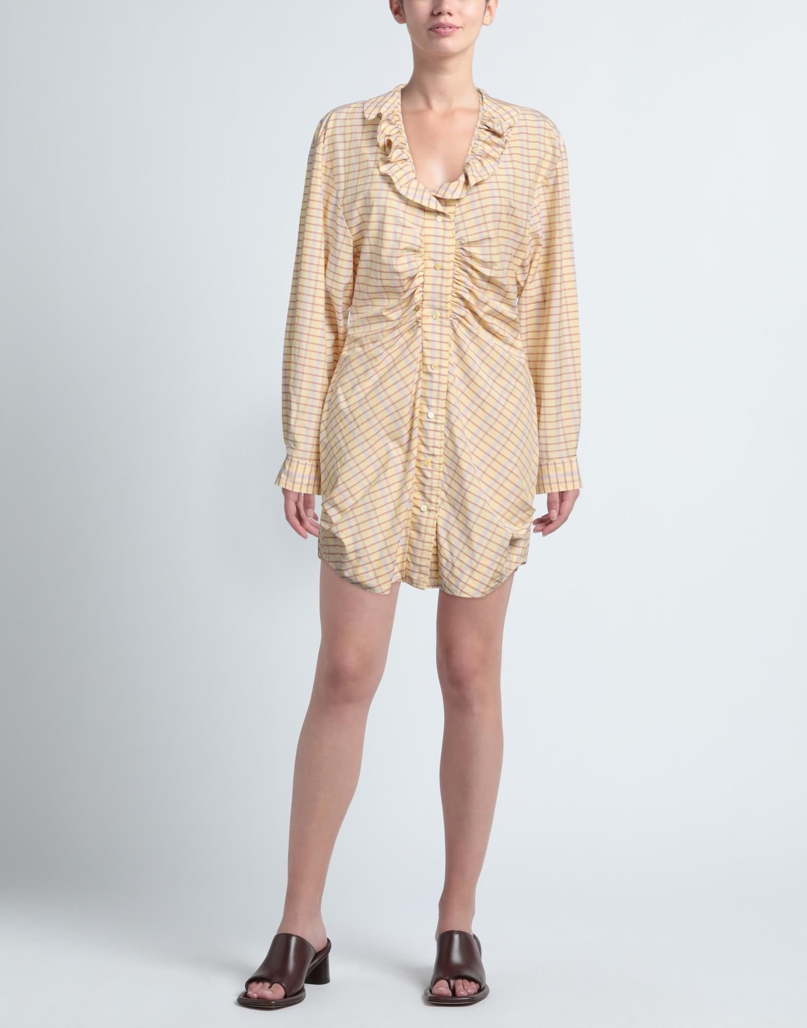 Light yellow Women's Shirt Dress - 3