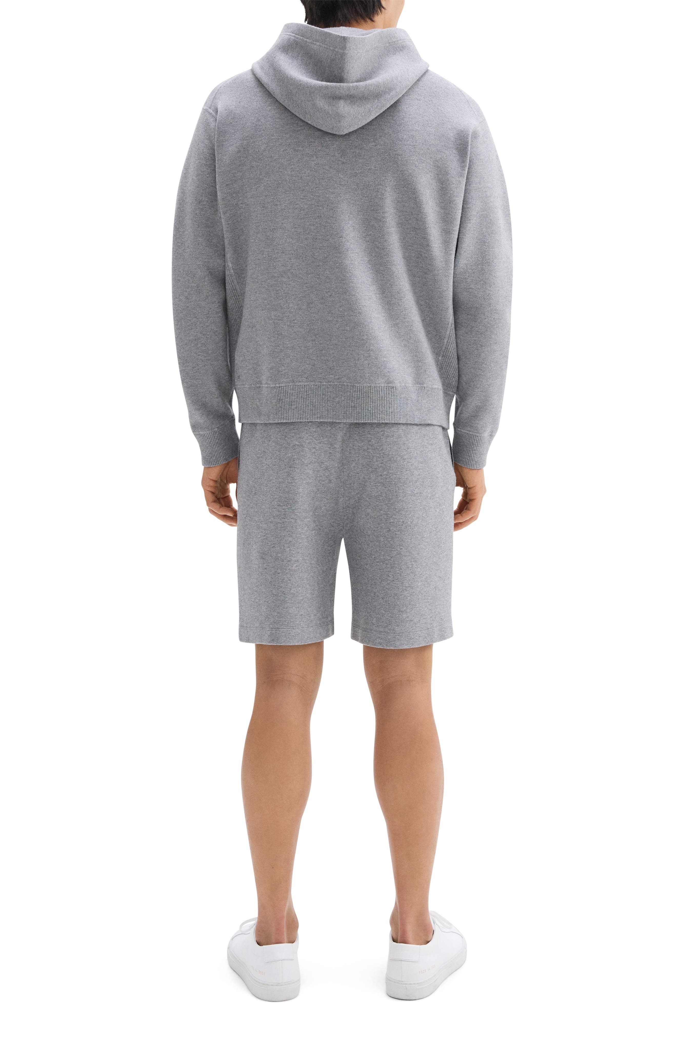 Theory Oversize Pullover Hoodie in Melange Grey at Nordstrom - 6