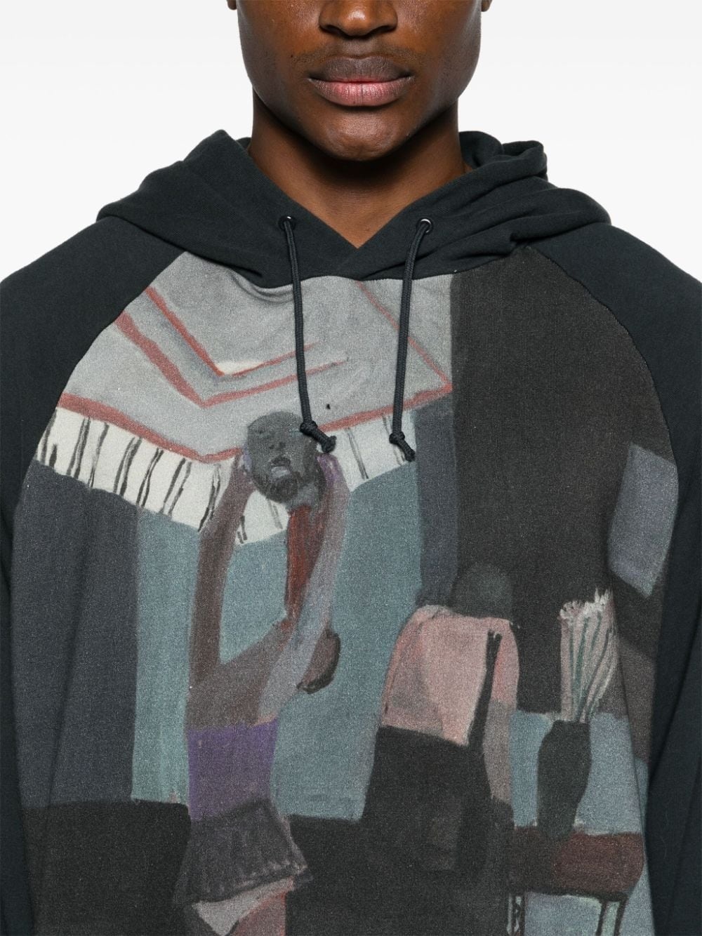 graphic-print cotton hoodie - 5