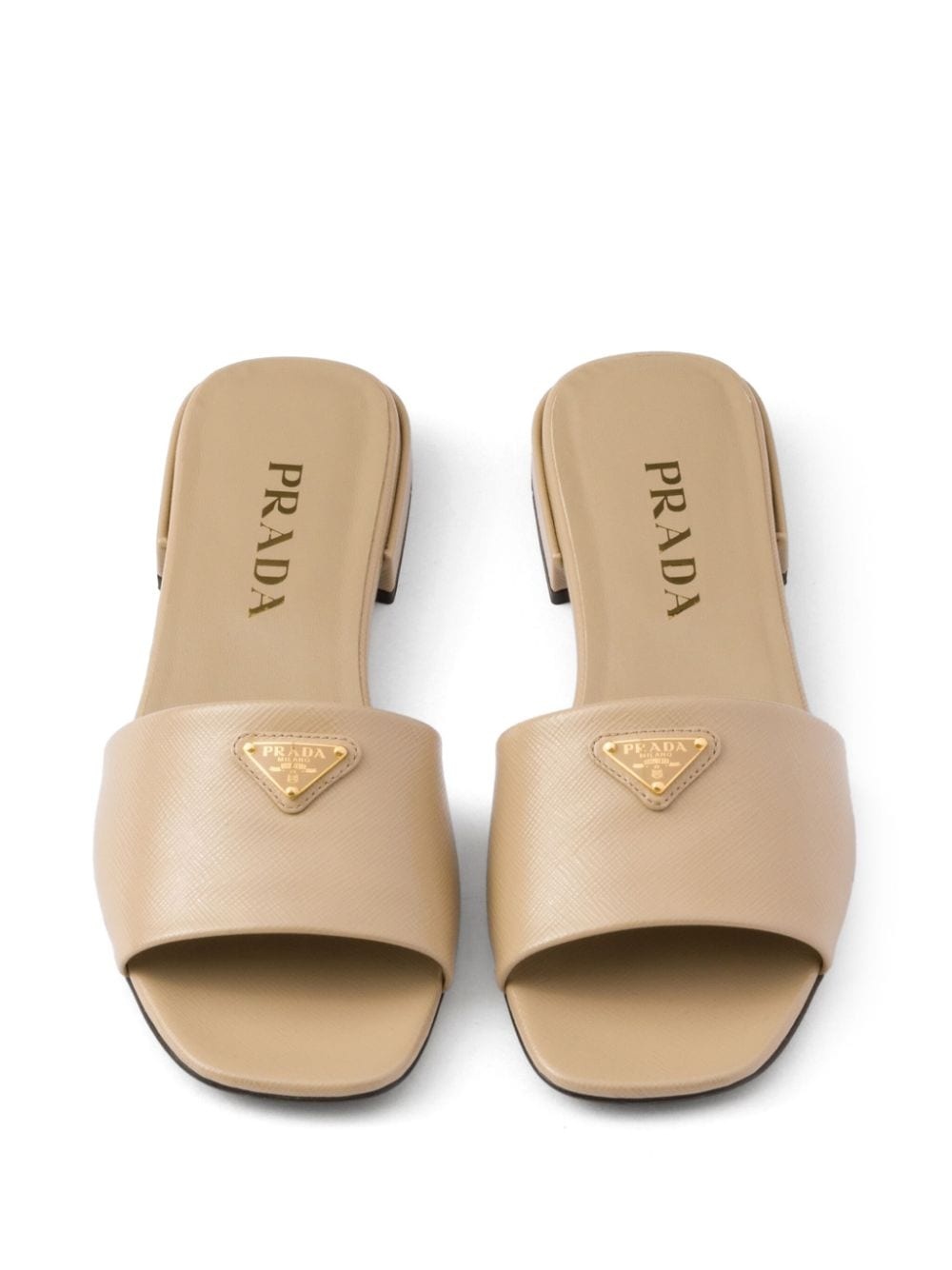 Saffiano patent-leather slides - 4