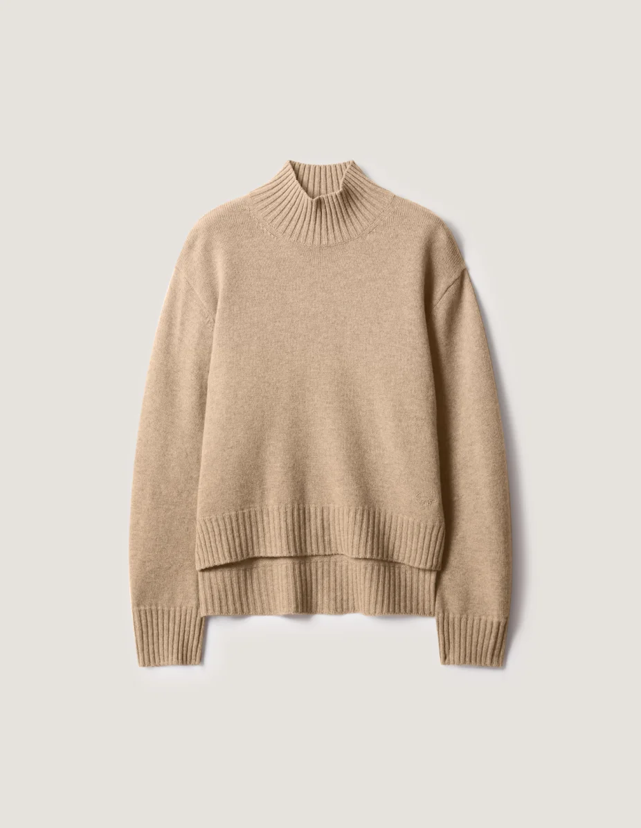PROFILE FOX MERINO MOCK NECK JUMPER - 1