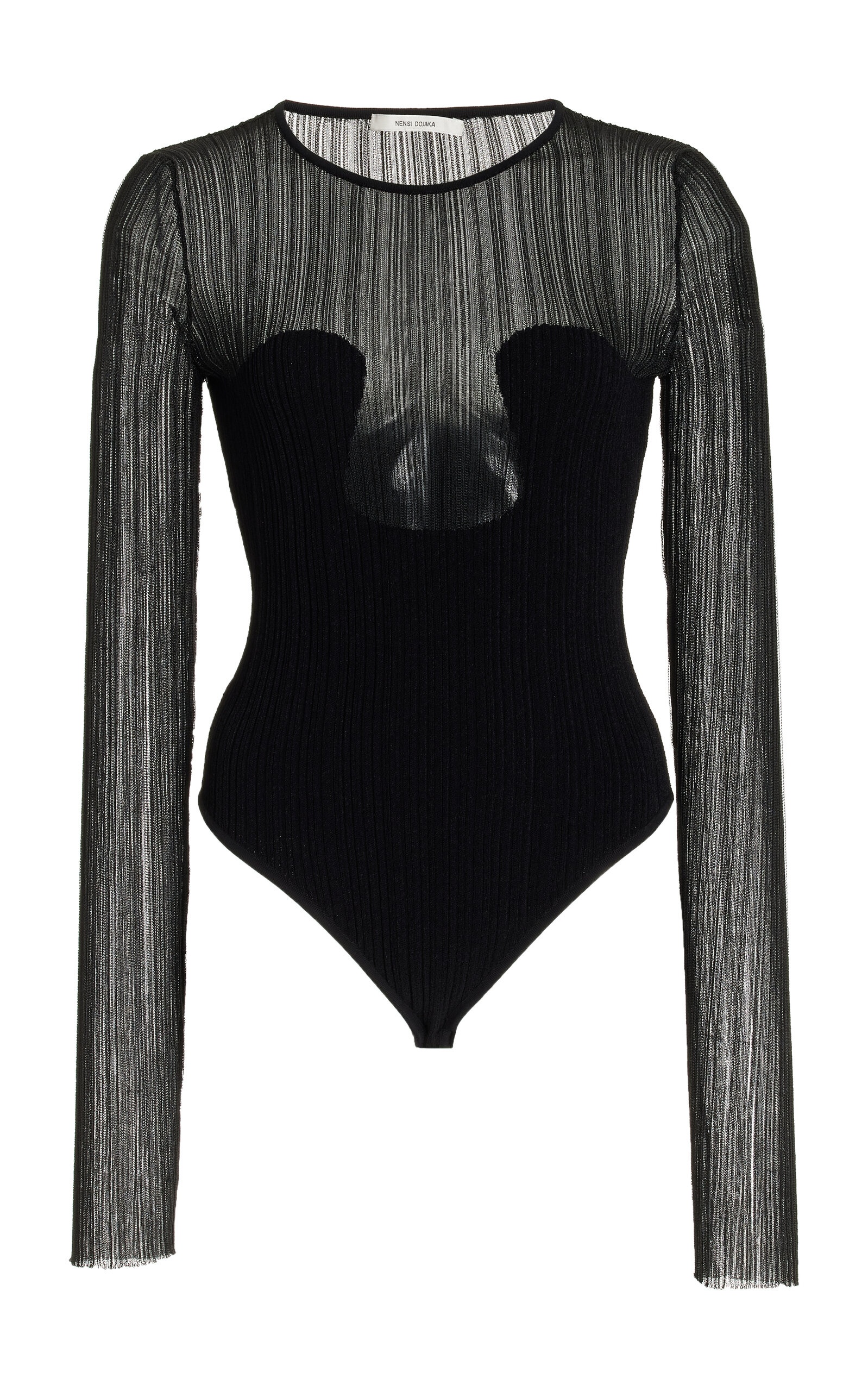 Knit-Plisse Bodysuit black - 1