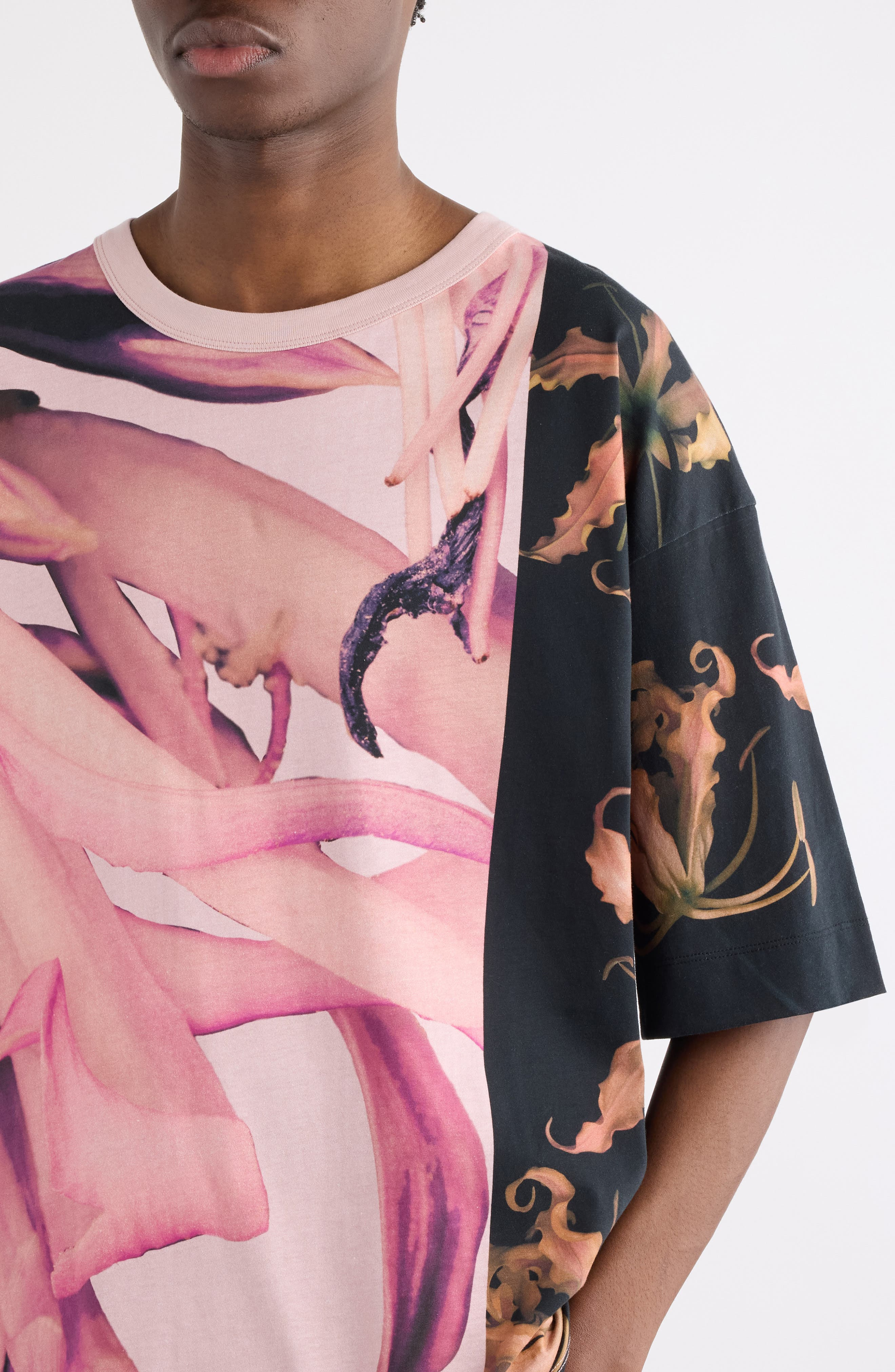 Dries Van Noten Hein Floral T-Shirt in Pale Pink at Nordstrom - 5