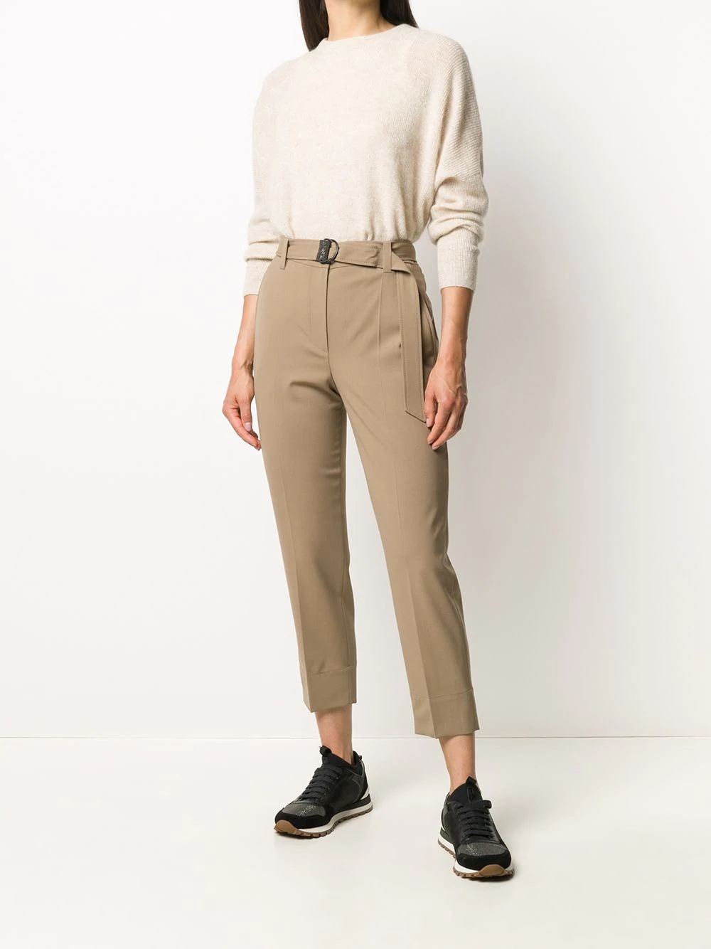 belted cigarette trousers - 2