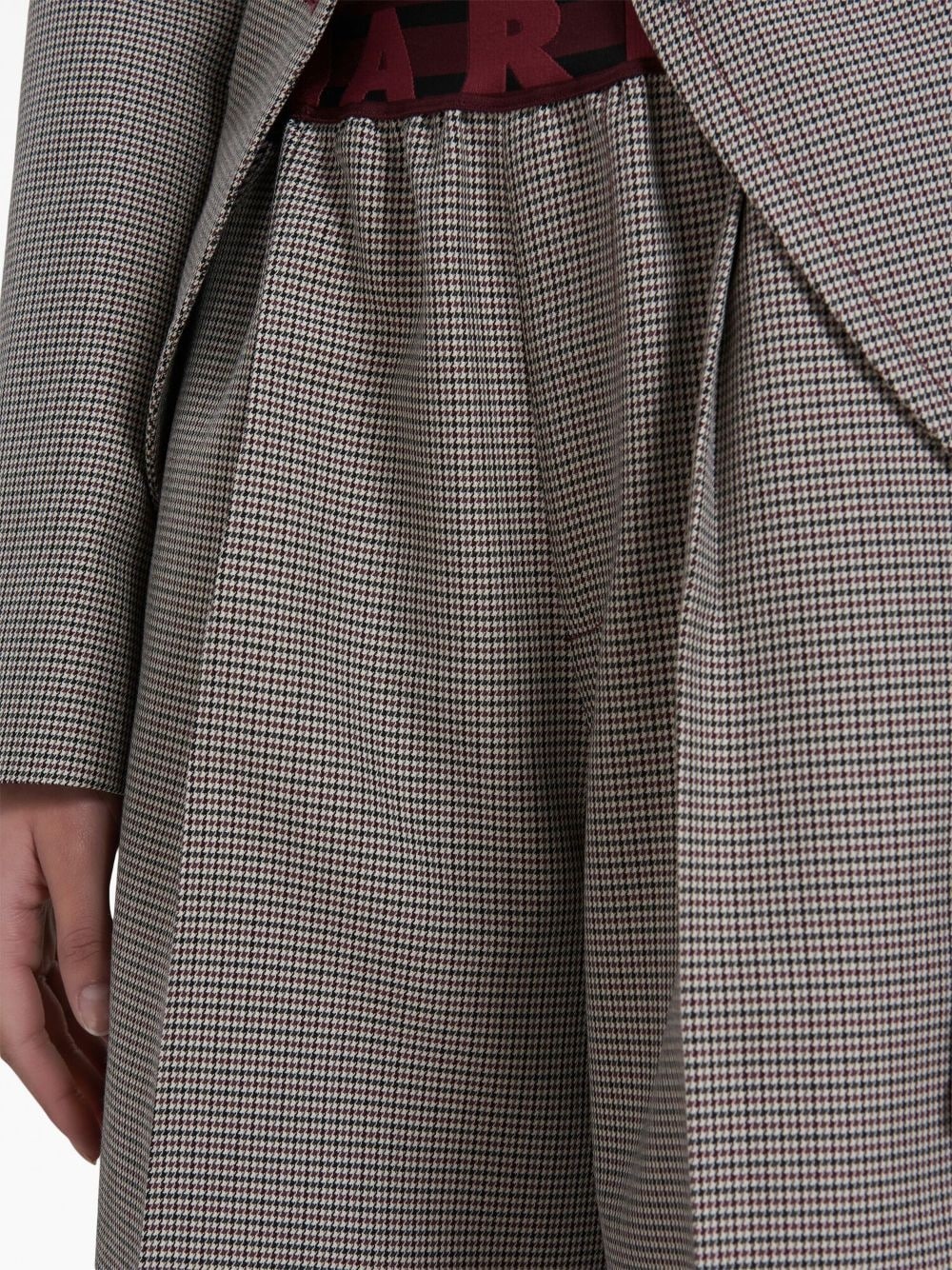 logo-waistband houndstooth flared trousers - 5
