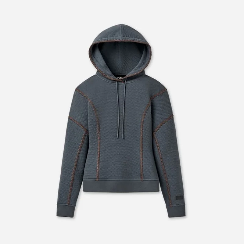 ® Women's Dina Shell Stitch Hoodie in Eve Blue - 1