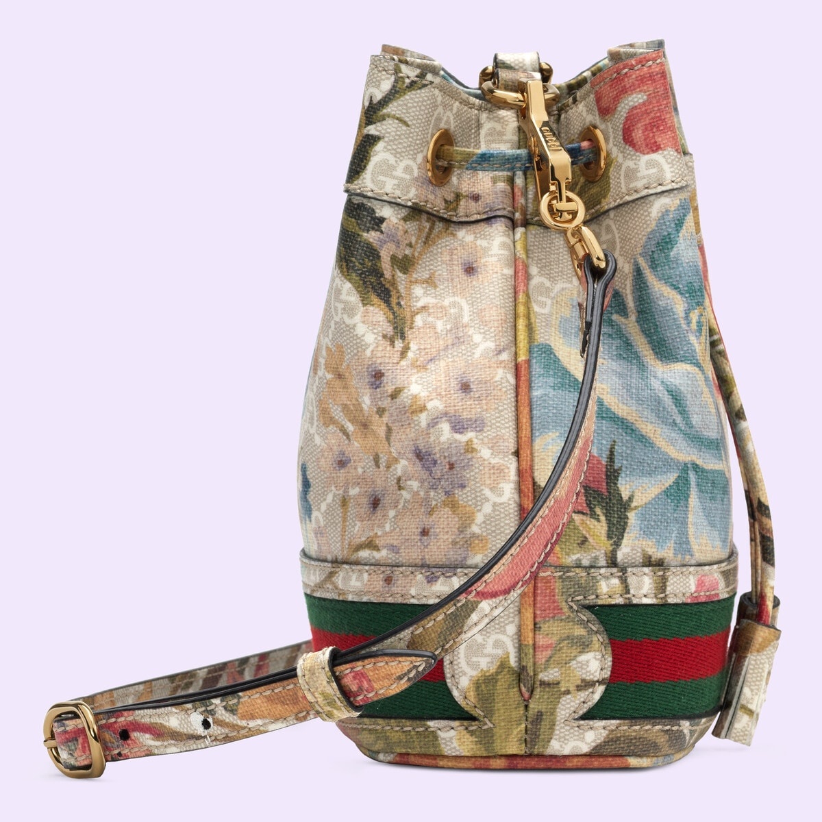 Ophidia GG Flora mini bucket bag - 7