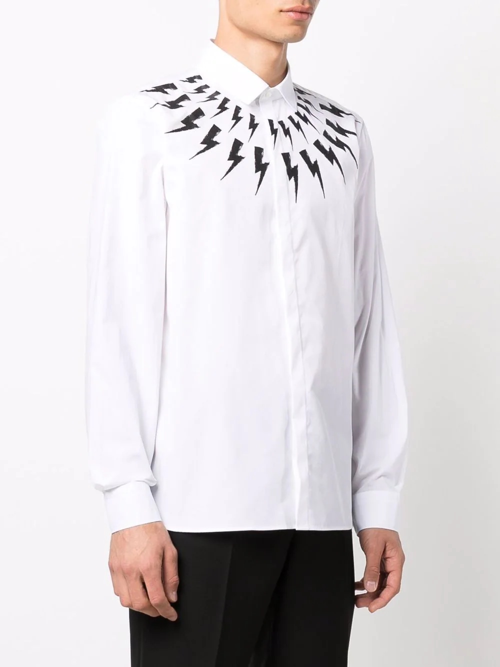 Thunderbolt-print long-sleeve shirt - 3