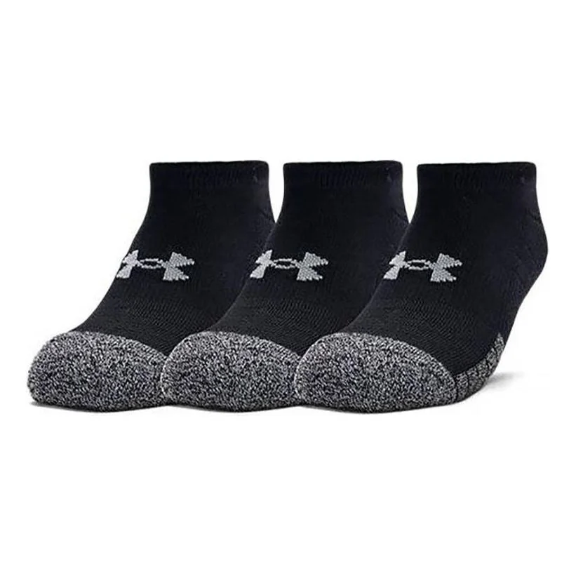 Under Armour HeatGear No Show Socks 3-Pack 'Black' 1346755-001 - 1