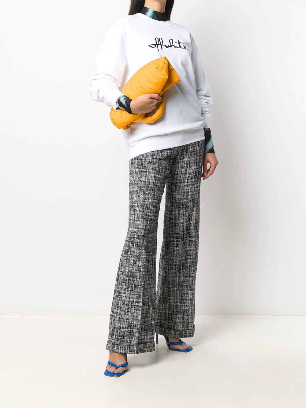 tweed wide-leg trousers - 2