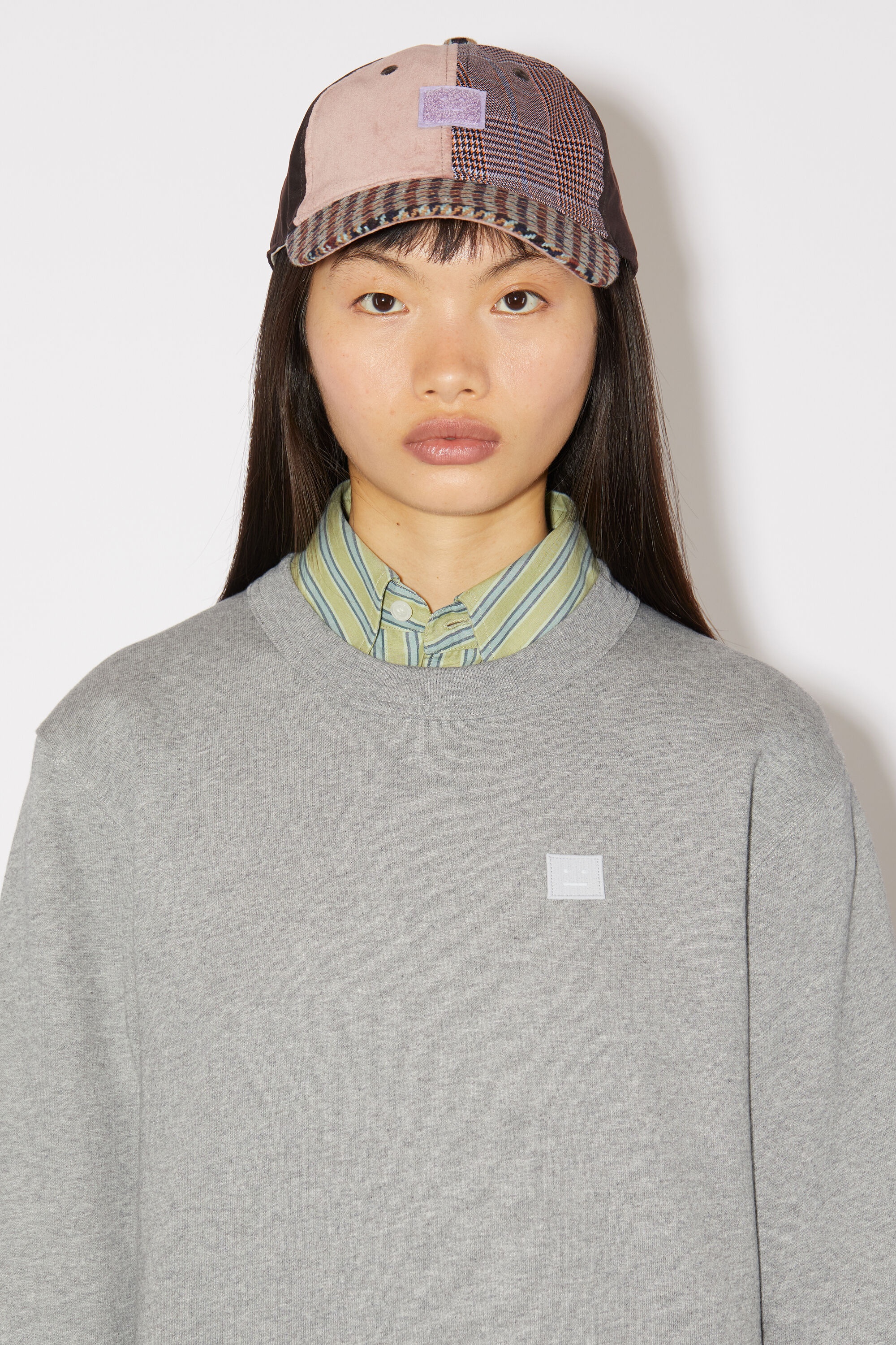 Crew neck sweater - Regular fit - Light Grey Melange - 4