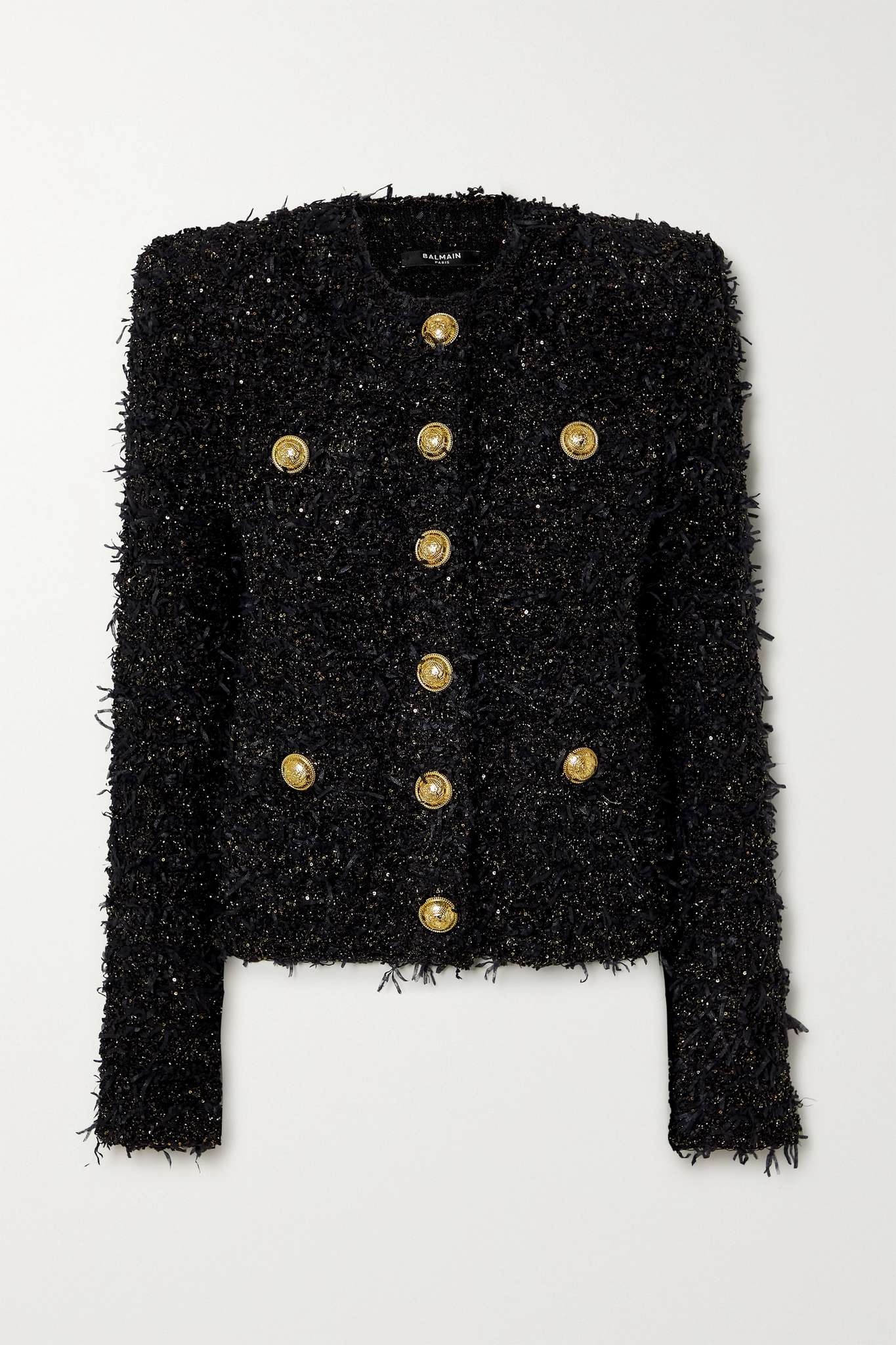 Metallic bouclé-tweed jacket - 1