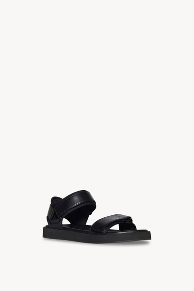 The Row Hook-and-Loop Sandal in Leather outlook