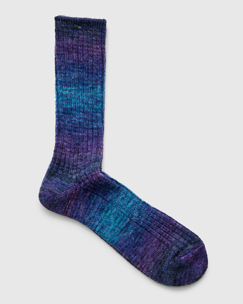 ANONYMOUSISM Splash Crew Sock in Indigo Dream outlook