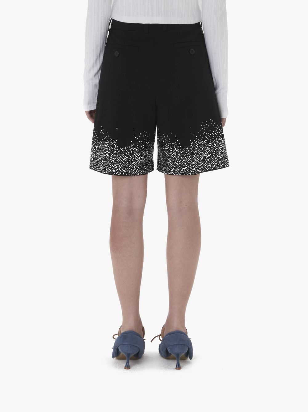 CRYSTAL HEM TAILORED SHORTS - 3