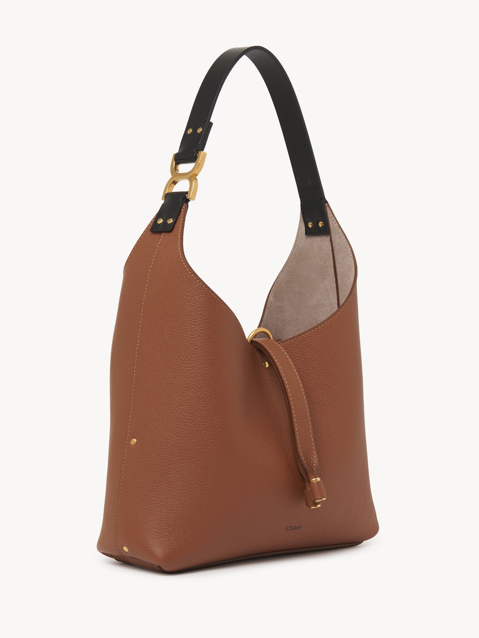 SMALL MARCIE HOBO BAG IN GRAINED LEATHER - 3