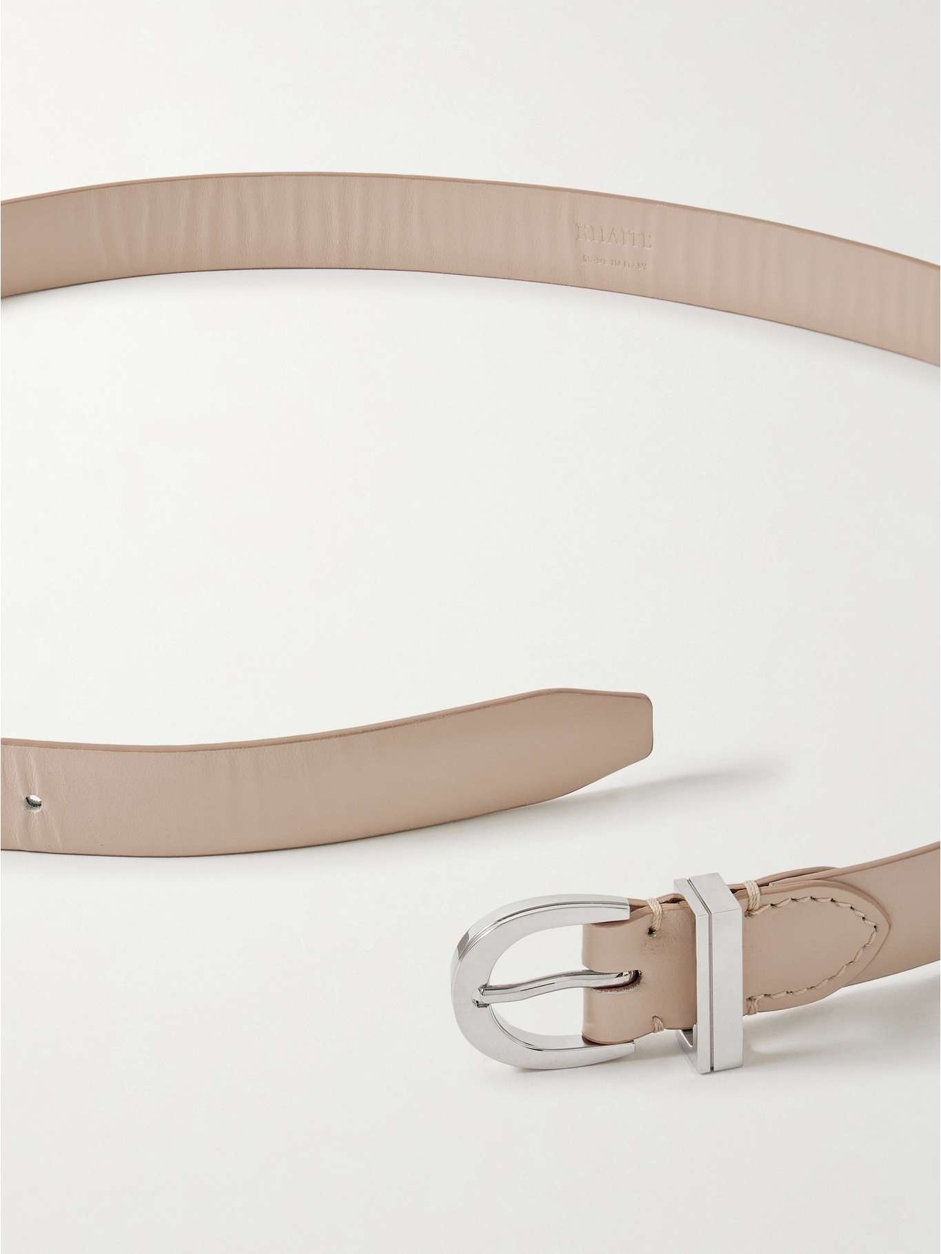 Luna leather belt Ivory - 3