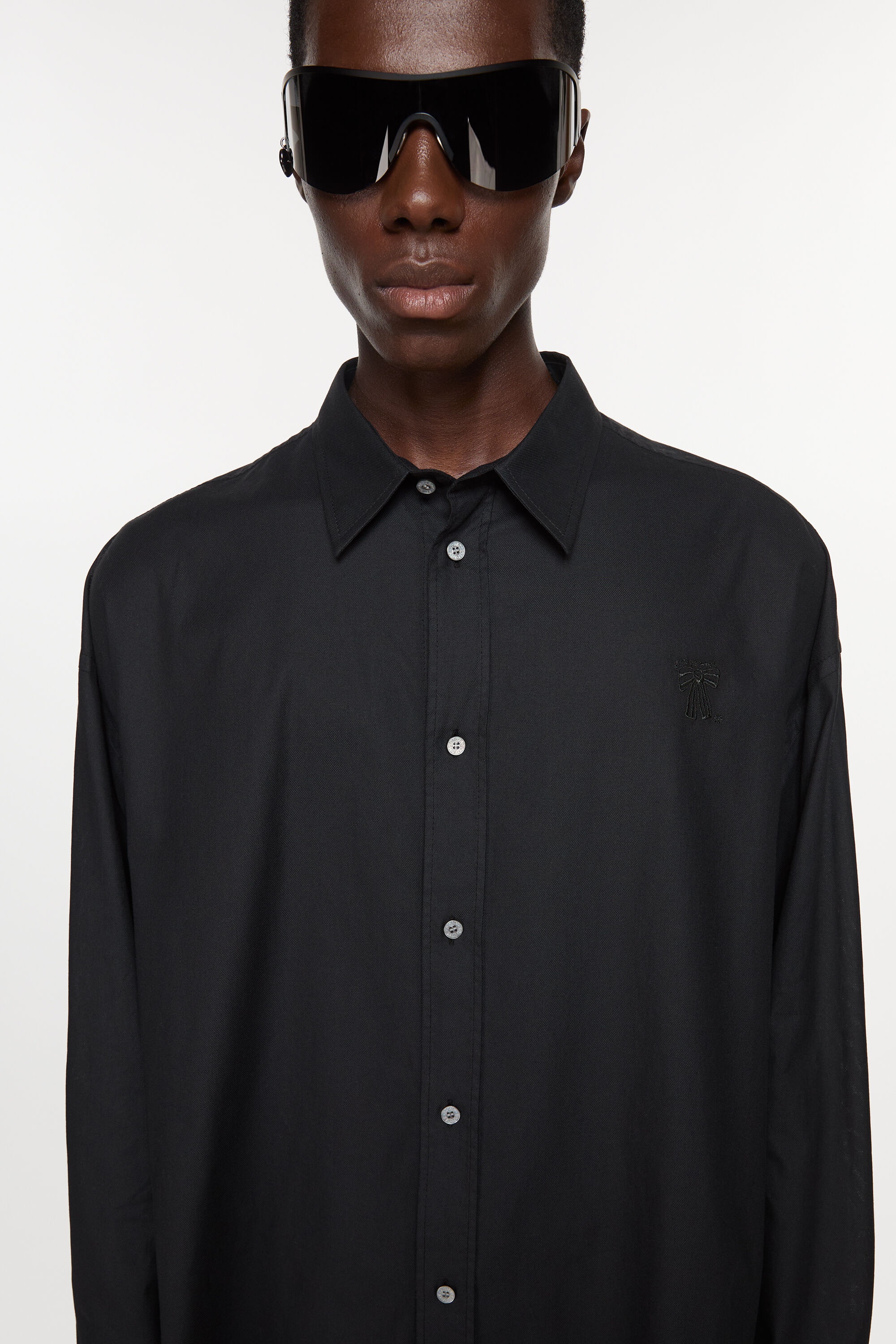 Button-up shirt - Black - 4