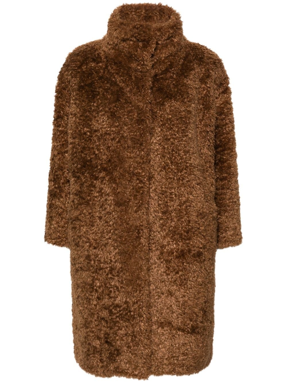 faux-fur coat - 1