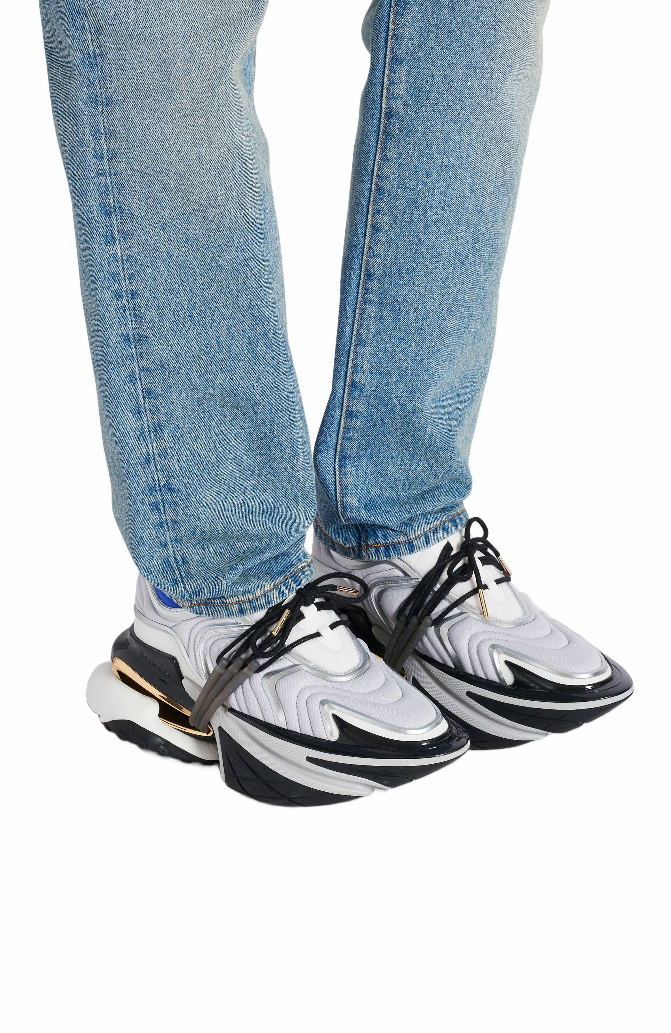 Balmain Unicorn Wave trainers in neoprene in Grey at Nordstrom - 2