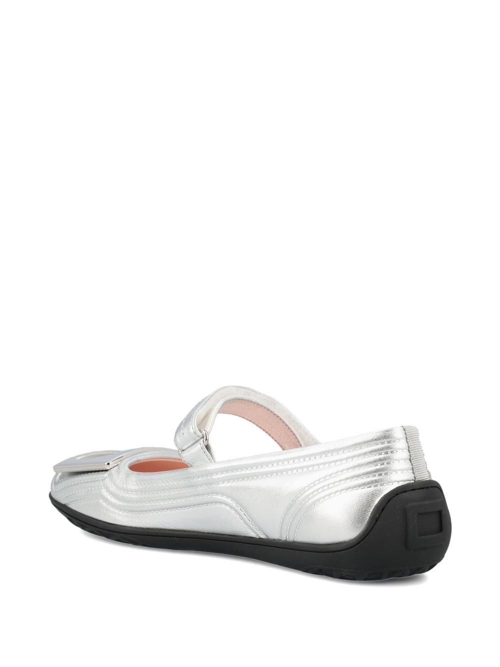 touch-strap quilted ballet flats - 3