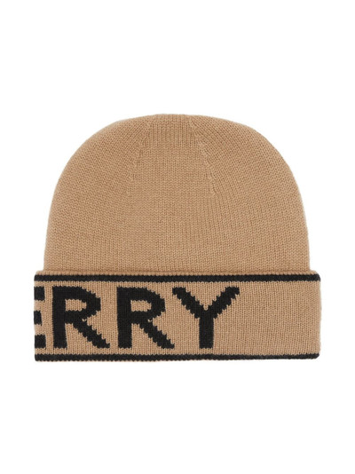 Burberry logo intarsia beanie outlook