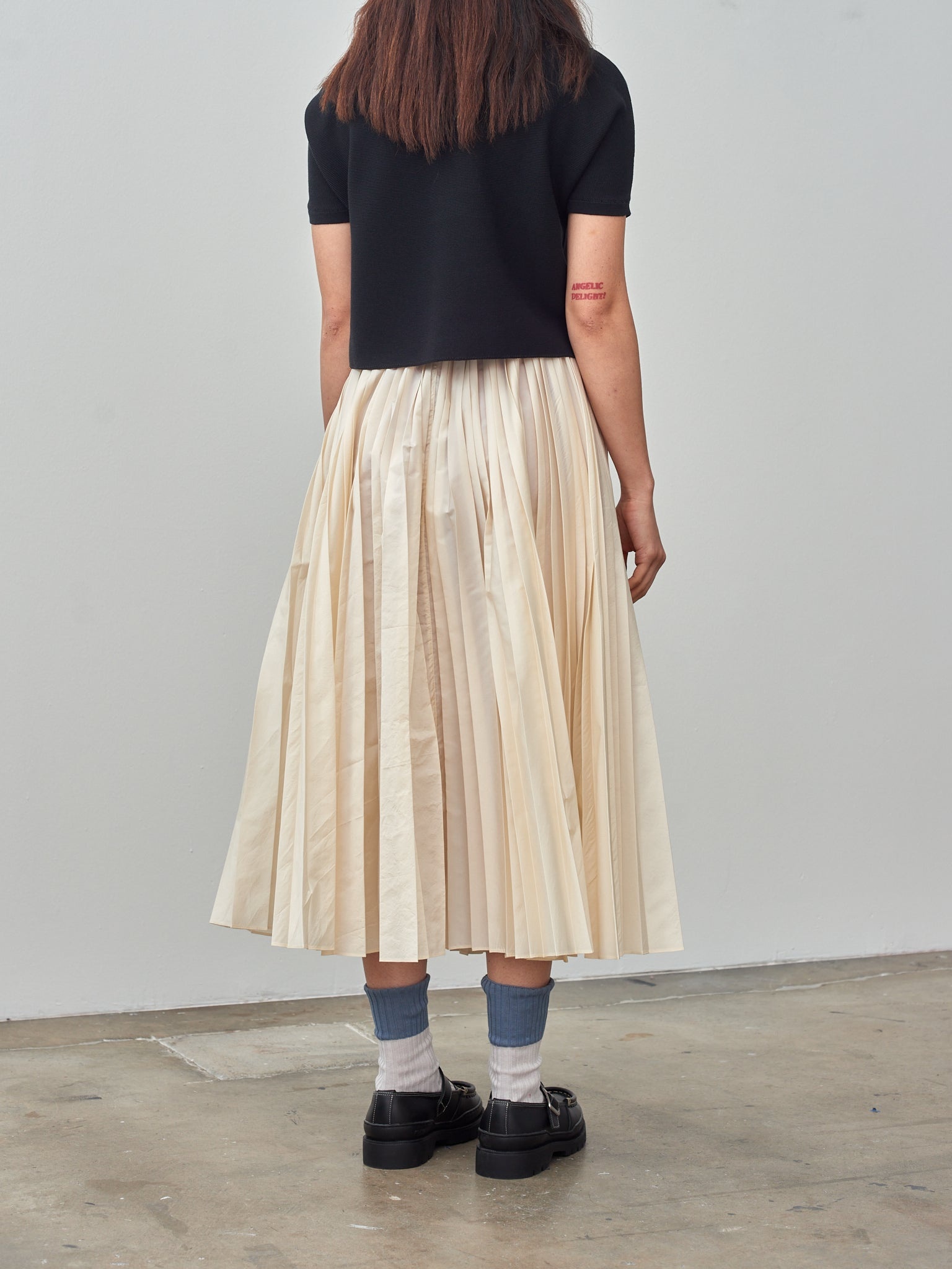 Knitted Light Cotton T-Shirt - Black - 5