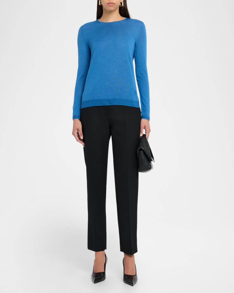 AKRIS Wool-Blend Crewneck Sweater outlook