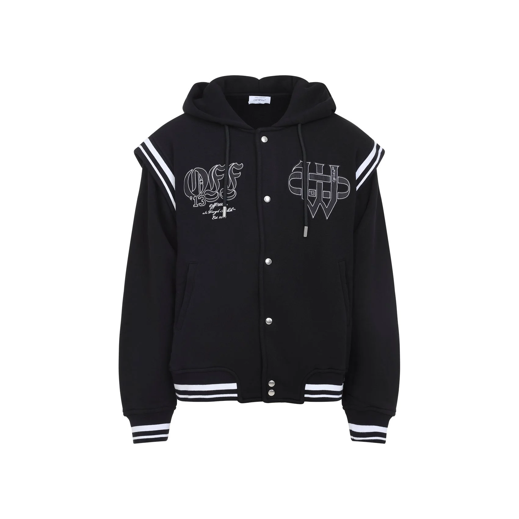 Off White Gothic Fleece Varsity Jacket Men - 1