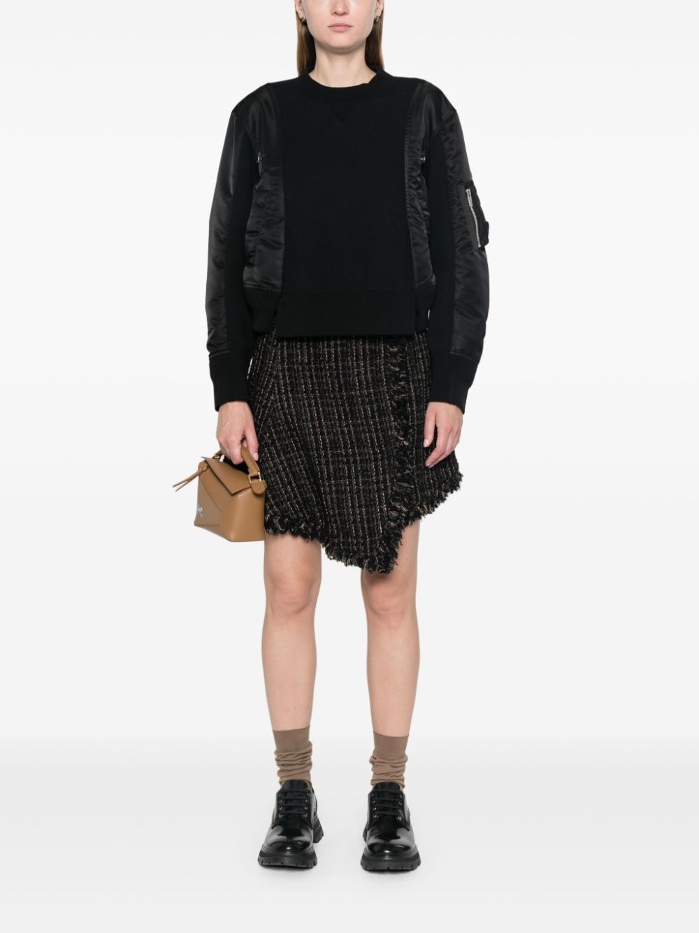 Tweed wool mini skirt - 4