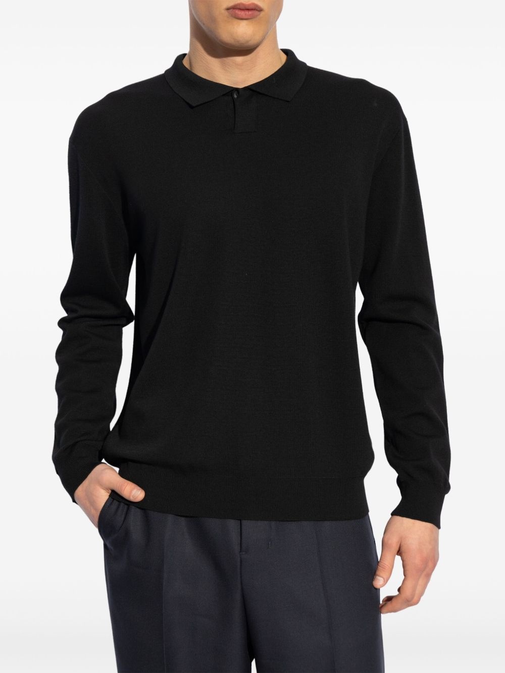 fine-knit polo shirt - 3