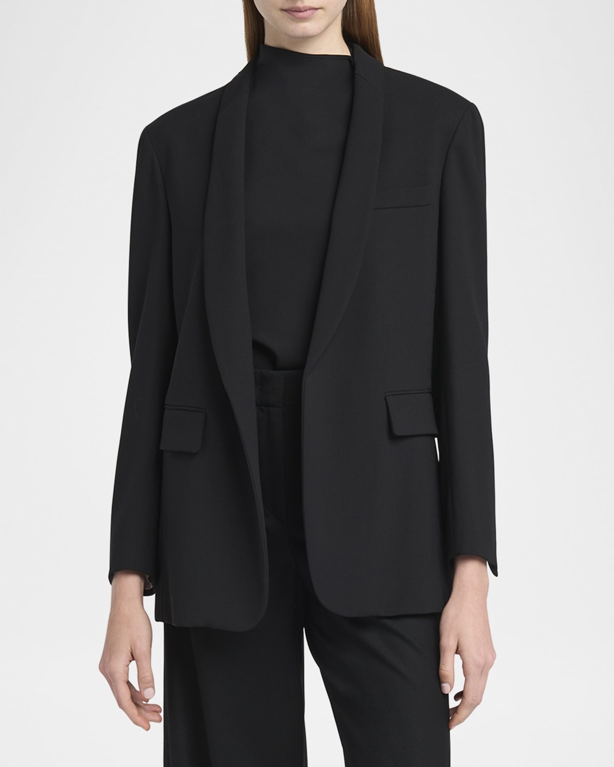 Stretch Wool Relaxed Blazer - 4
