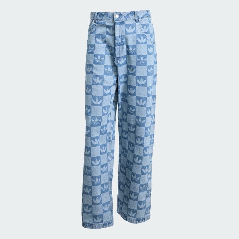 Monogram All Over Print Regular Denim Pants 1
