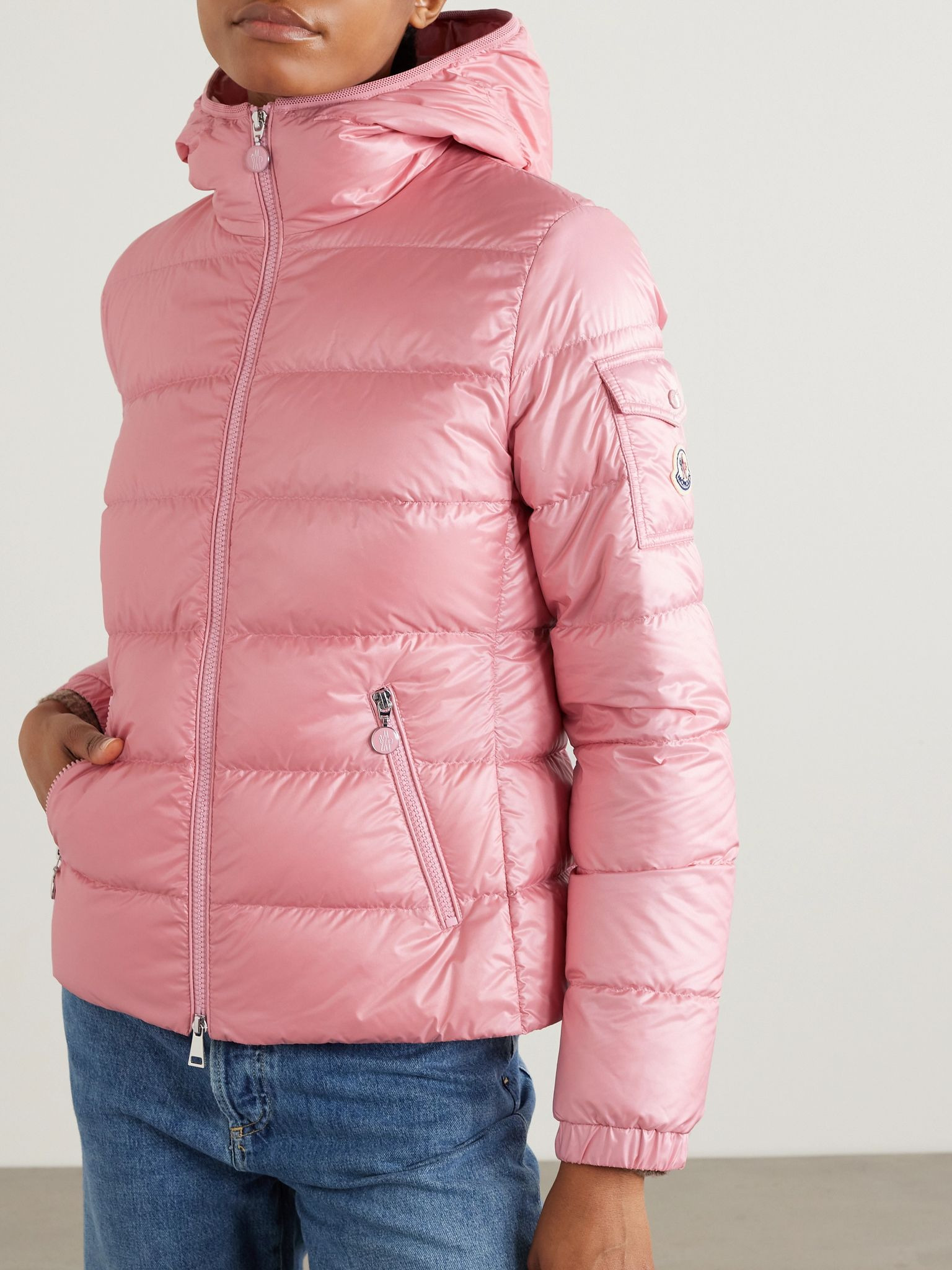 Gles hooded quilted shell down jacket Pink - 3