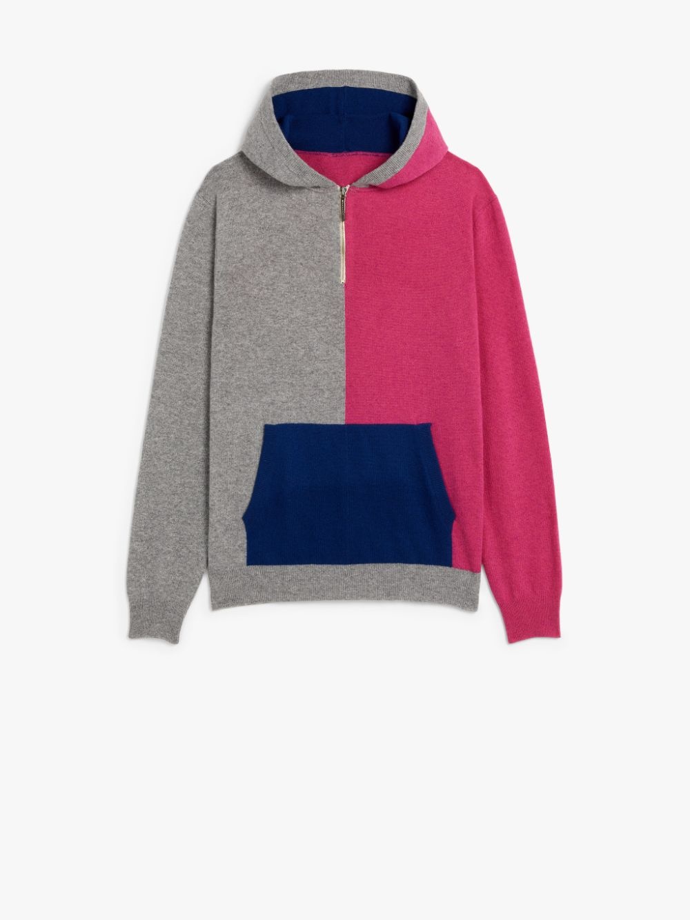 DOUBLE AGENT PINK WOOL HOODED SWEATER | GKM-201 - 1