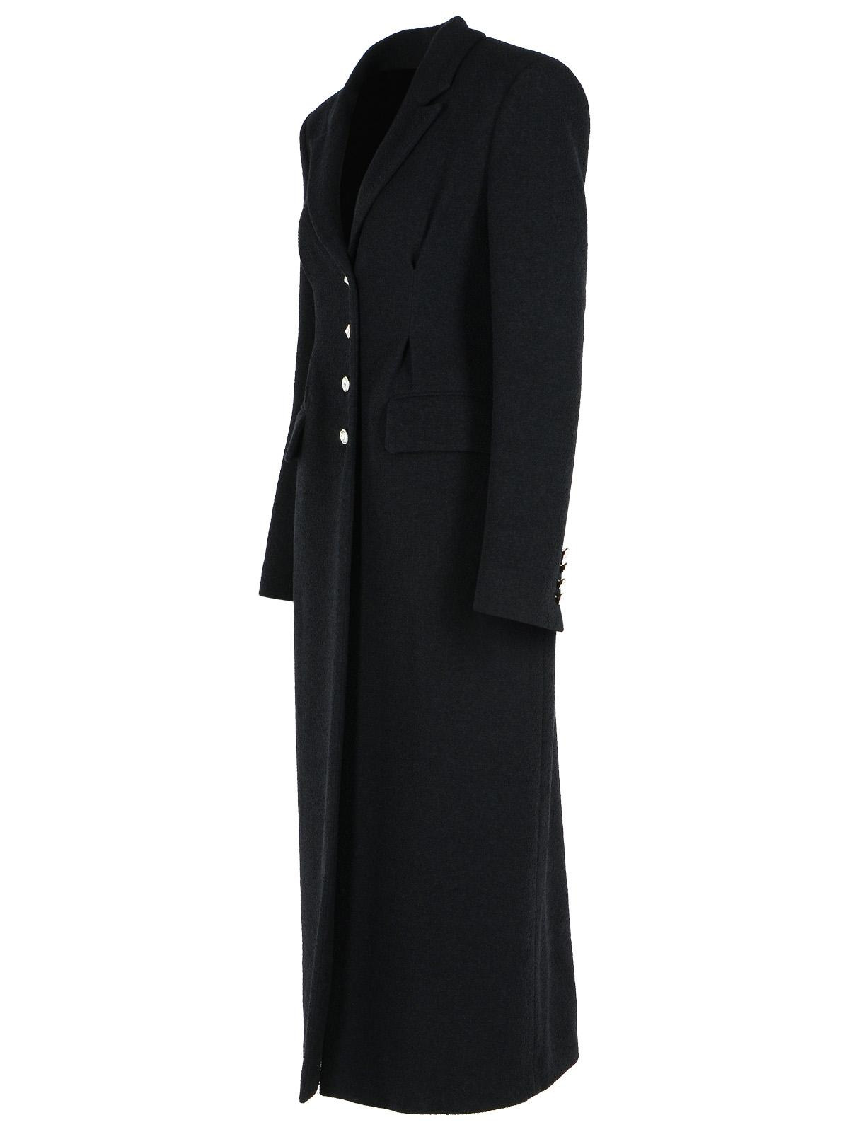 Alessandra Rich Black Virgin Wool Blend Coat Women - 2