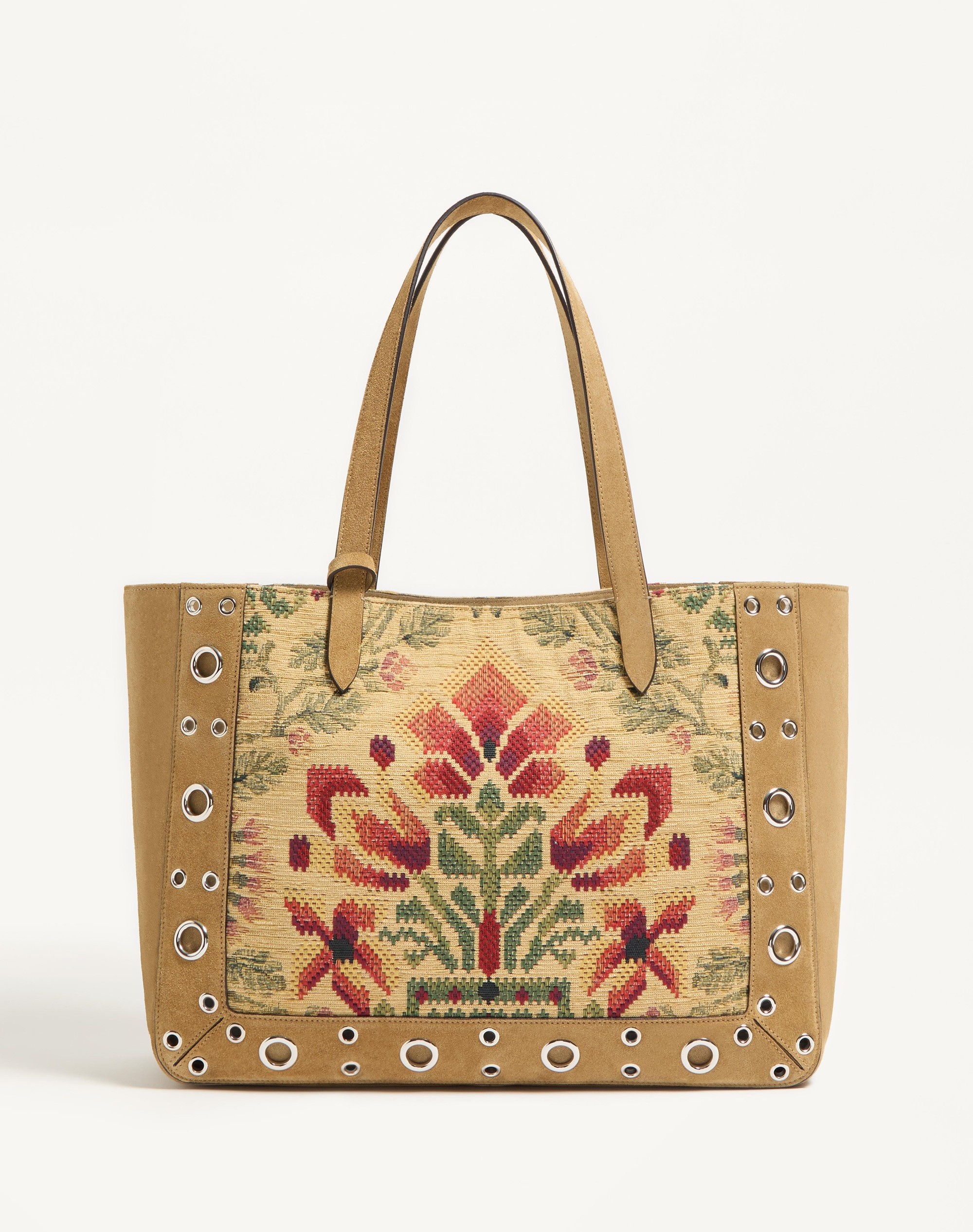 VALENTINO GARAVANI NELLCÔTE MEDIUM SHOPPING BAG IN JACQUARD FABRIC - 5
