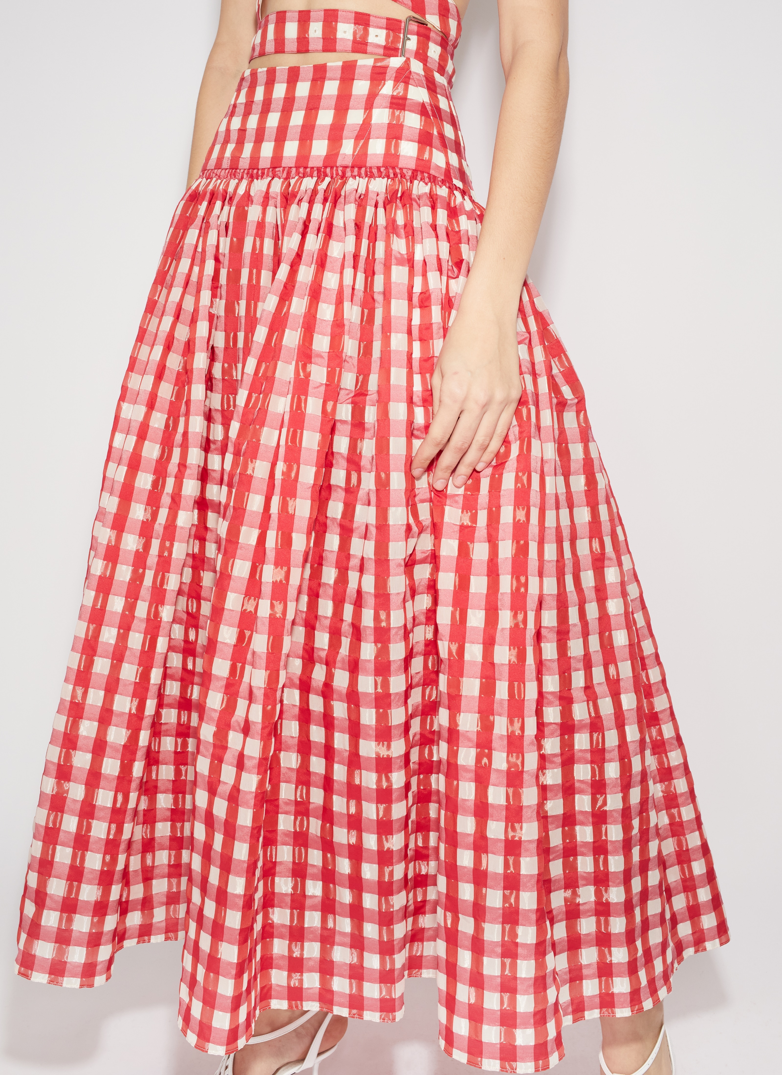 VICHY MIDI SKIRT - 5