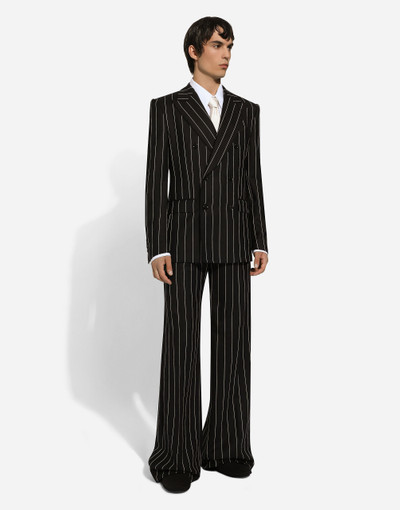 Dolce & Gabbana Double-breasted pinstripe Sicilia-fit jacket outlook