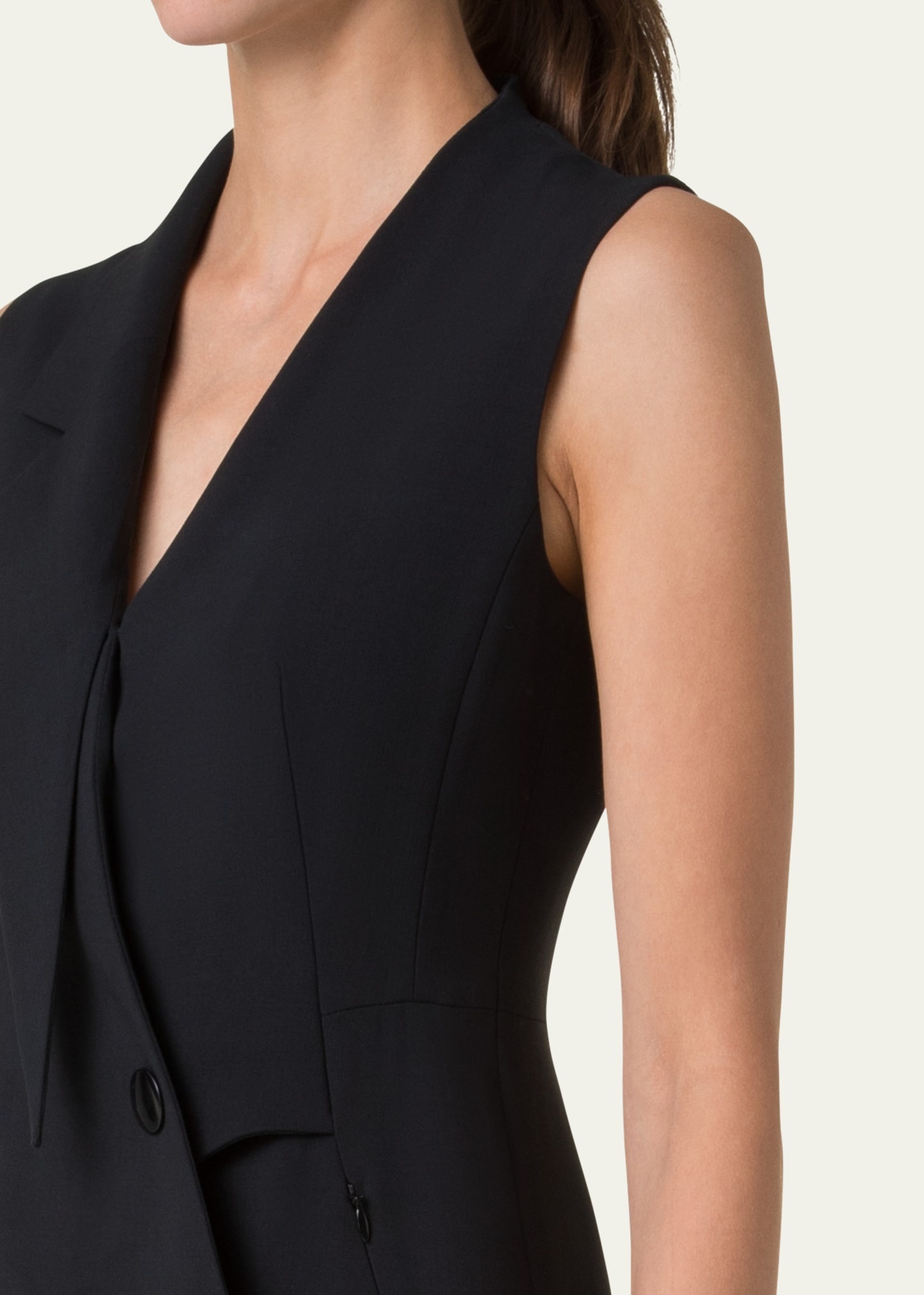 Double-Face Wool Midi Sheath Dress - 5