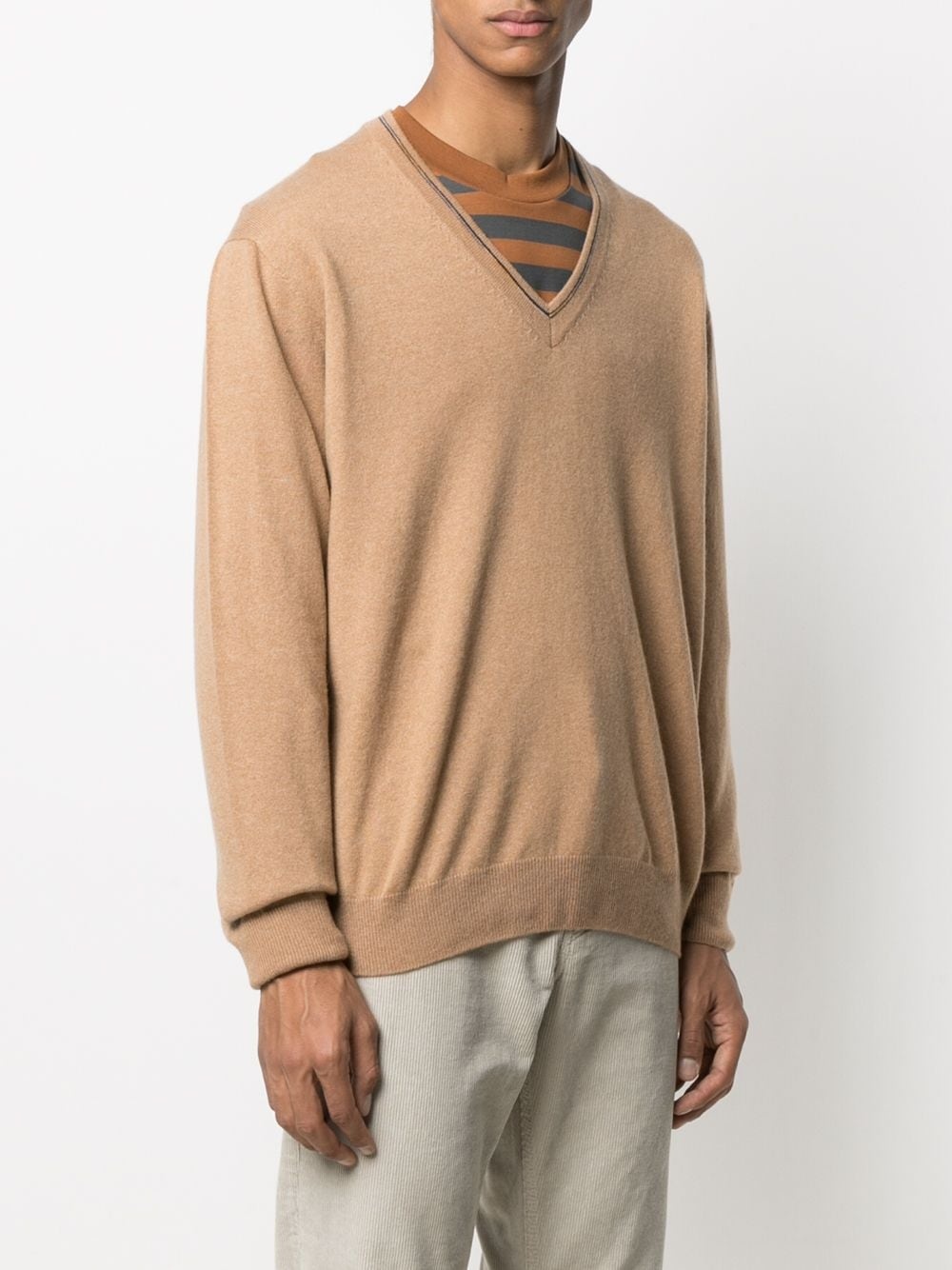 cashmere V-neck jumper - 3