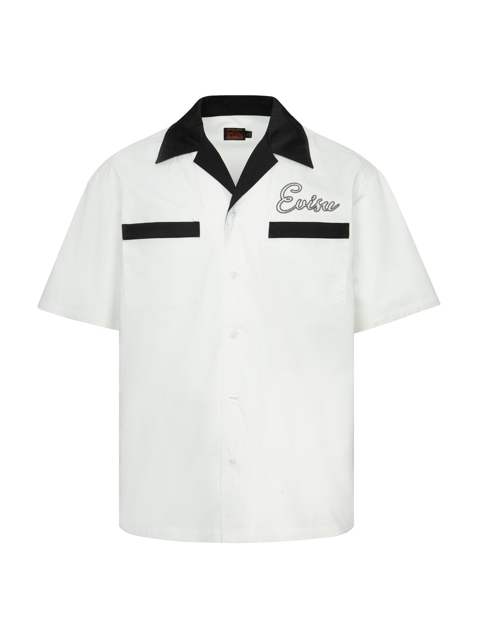 CHAIN-STITCHED EMBROIDERY LOGO BOXY TENCEL SHIRT - 14