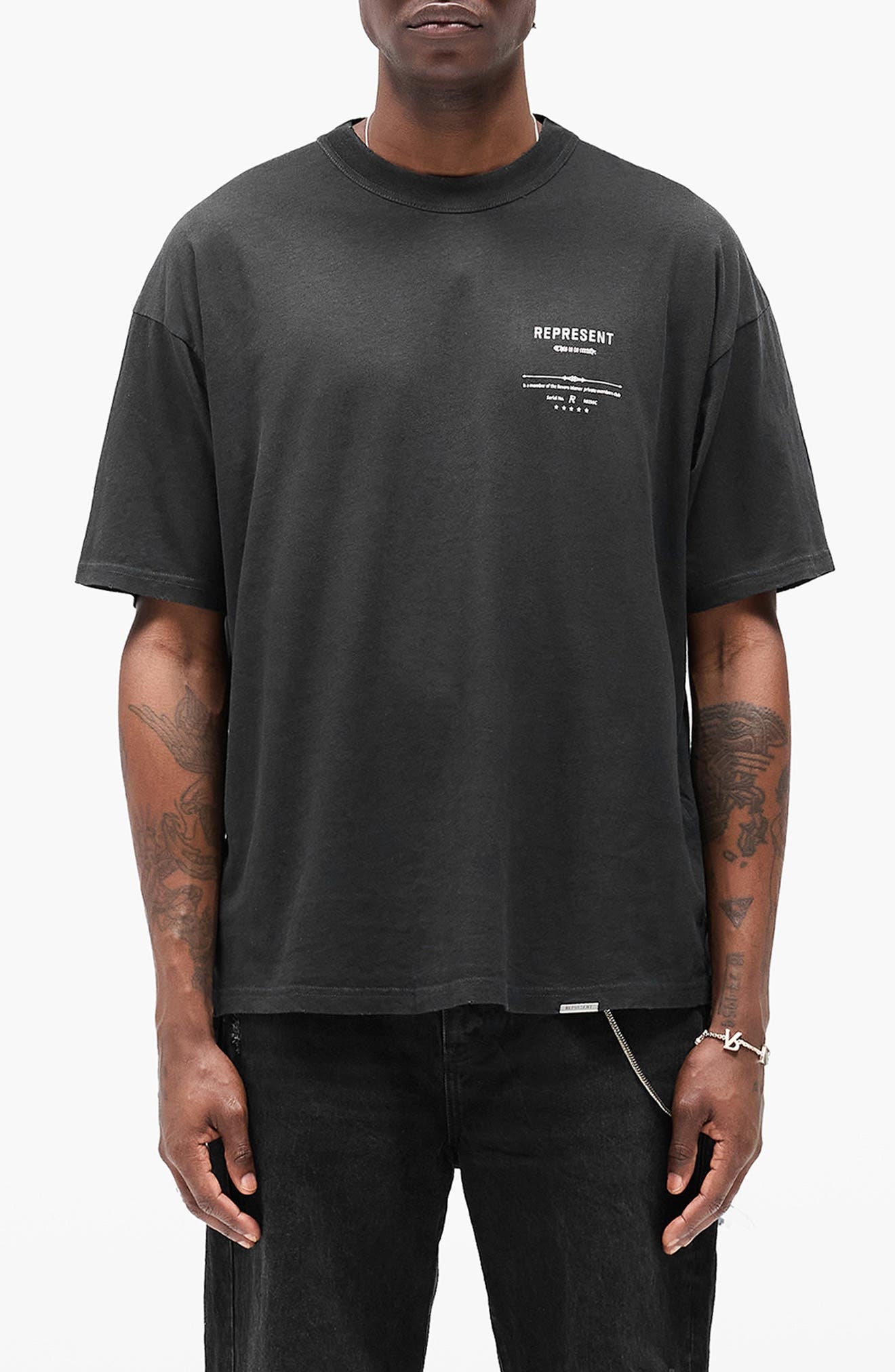 Represent Revere Manor Graphic T-Shirt in Stained Black at Nordstrom - 1