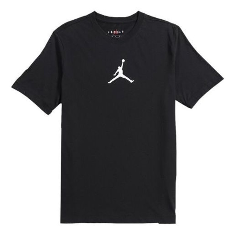 Air Jordan Flying Man Breathable Athleisure Casual Sports Short Sleeve Black BQ6741-010 - 1