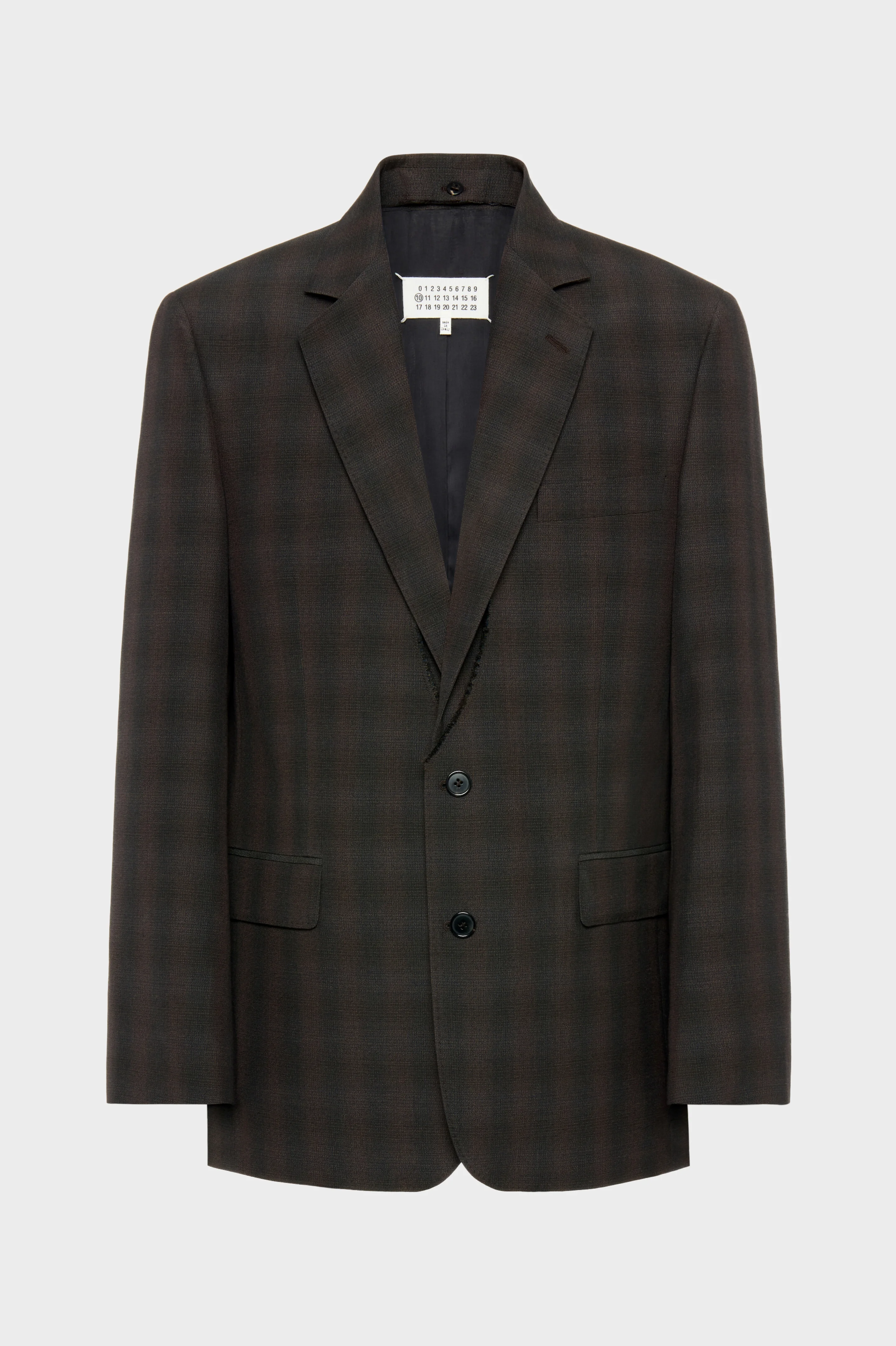 Folded Collar Wool Blazer - 1