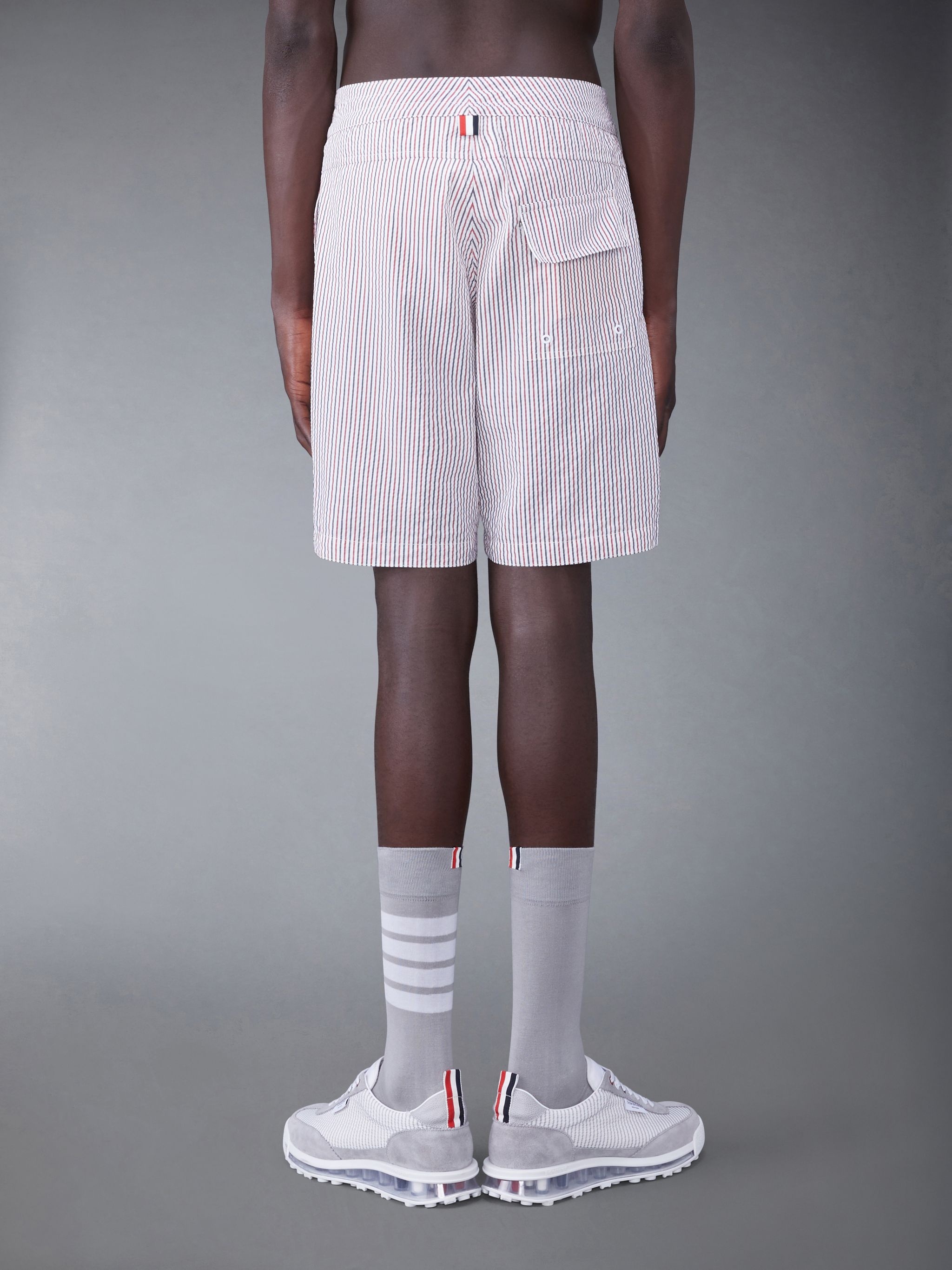 seersucker stripe-print swim shorts - 2