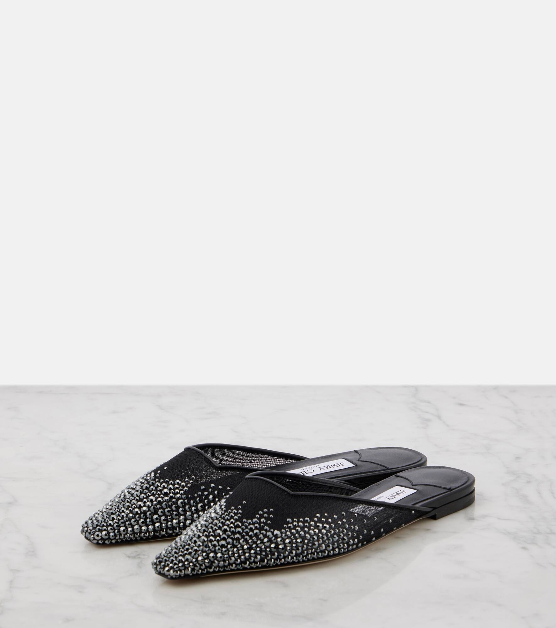 Vivi embellished mesh mules - 4