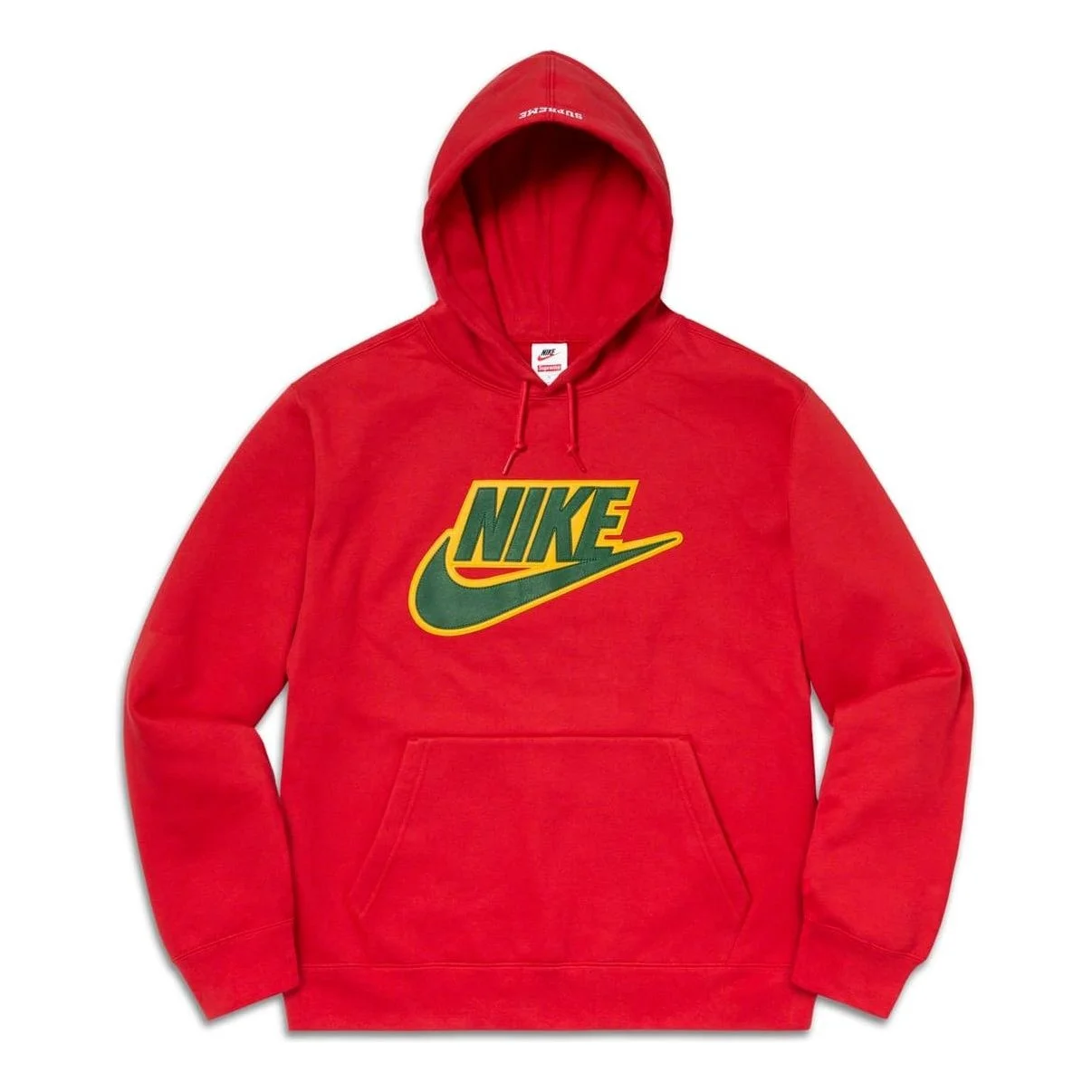 Nike x Supreme Leather Appliqu Hoodie 'Red' CK6225-687 - 1