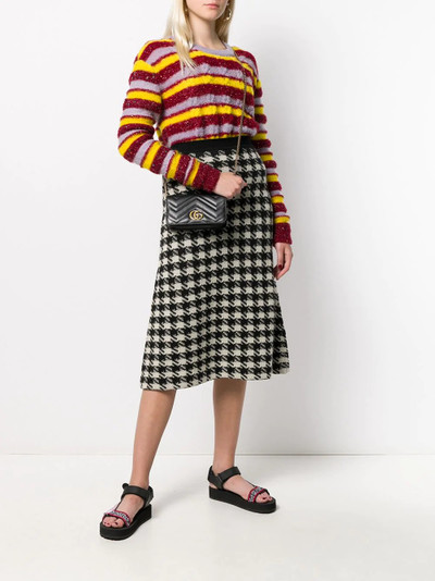 GUCCI houndstooth-print A-line skirt outlook